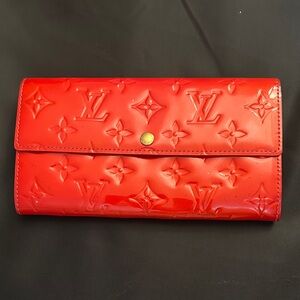 Louis Vuitton Vibrant Red Embossed Wallet